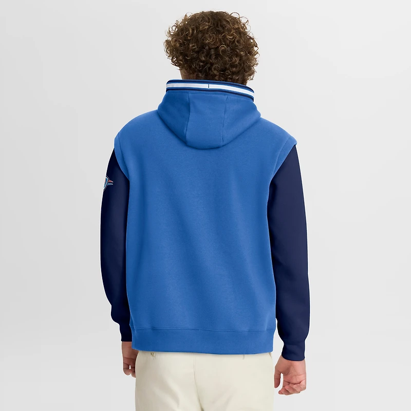 Men's Fanatics Blue/Navy Oklahoma City Thunder Half Court Shot Clock Fastbreak Hoodie