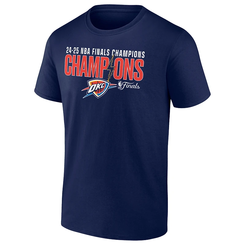 Men's Fanatics  Blue Oklahoma City Thunder 2025 NBA Finals Champions Fast Break Hometown T-Shirt