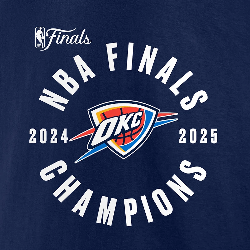 Men's Fanatics  Navy Oklahoma City Thunder 2025 NBA Finals Champions Offensive Rebound T-Shirt