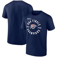 T-shirt Fanatics bleu marine pour homme, champion de la finale NBA 2025, Oklahoma City Thunder, rebond offensif