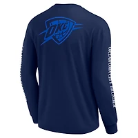 Men's Fanatics Navy Oklahoma City Thunder Elements Strive Long Sleeve T-Shirt