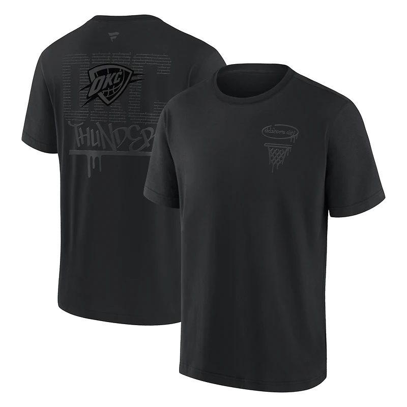 T-shirt épais Fanatics Oklahoma City Thunder Blackout pour homme