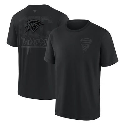 T-shirt épais Fanatics Oklahoma City Thunder Blackout pour homme