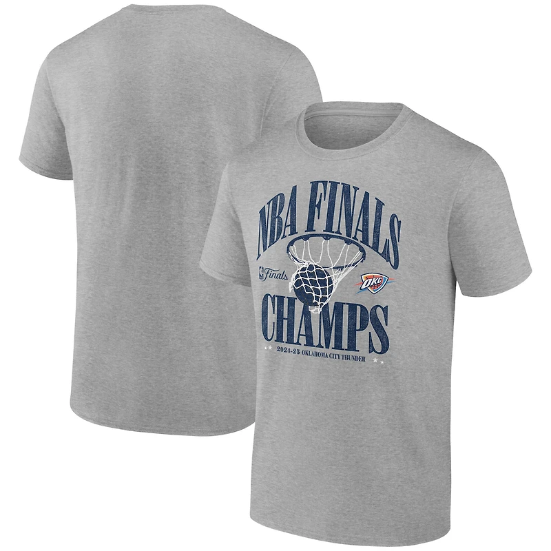 Men's Fanatics  Steel Oklahoma City Thunder 2025 NBA Finals Champions Fade Away Retro T-Shirt