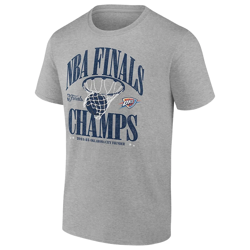 Men's Fanatics  Steel Oklahoma City Thunder 2025 NBA Finals Champions Fade Away Retro T-Shirt
