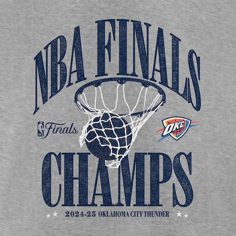 T-shirt rétro Fanatics Steel pour homme, champion de la finale NBA 2025, Oklahoma City Thunder, avec effet dégradé