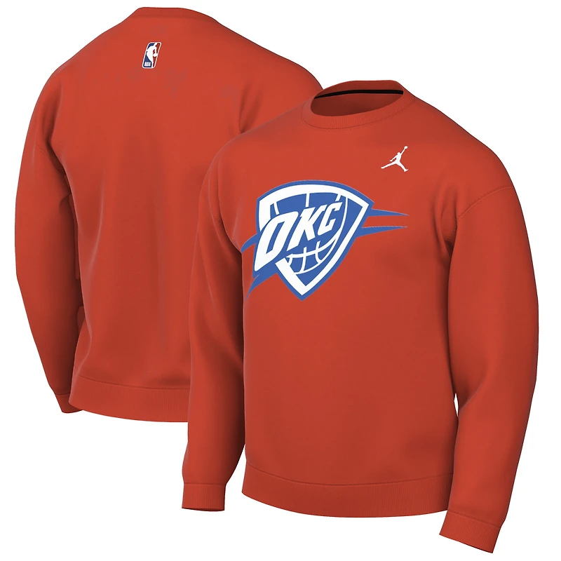 Men's Jordan Brand Orange Oklahoma City Thunder Statement Edition Sweatshirt