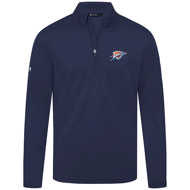Men's Levelwear Navy Oklahoma City Thunder Heron Quarter-Zip Top