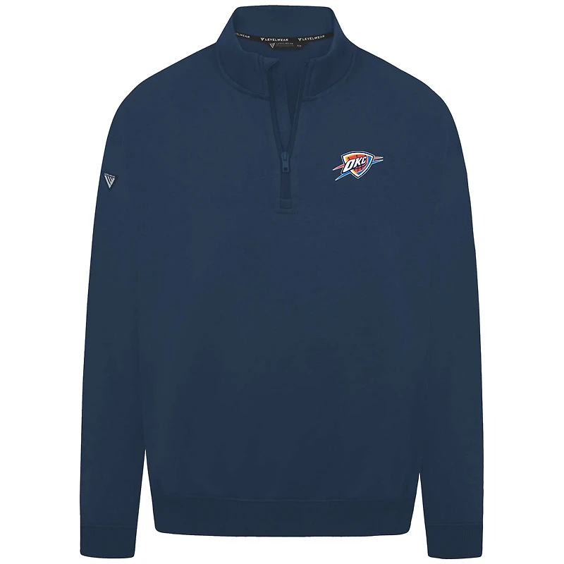 Pull Murray à fermeture éclair quart de tour bleu marine Levelwear pour homme, Oklahoma City Thunder