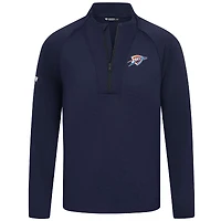 Men's Levelwear Navy Oklahoma City Thunder Volley Quarter-Zip Top