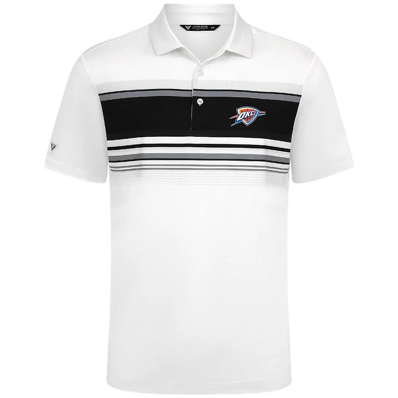 Polo blanc Levelwear Onward pour homme Oklahoma City Thunder