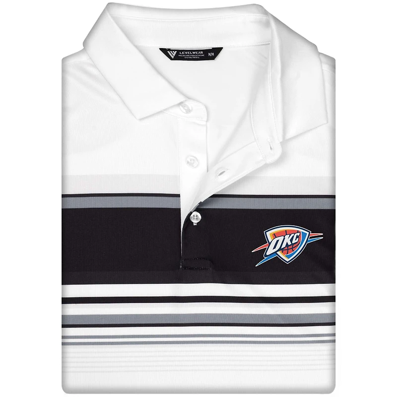 Polo blanc Levelwear Onward pour homme Oklahoma City Thunder