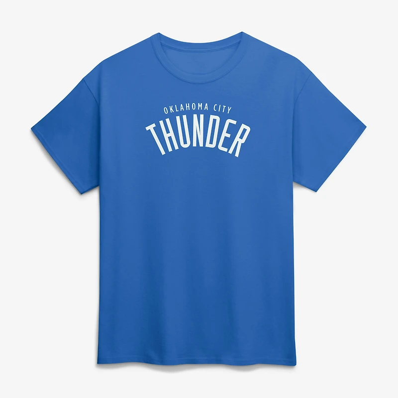Men's Logo Athletic Blue Oklahoma City Thunder Wordmark T-Shirt