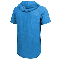 Men's Majestic Threads  Blue Oklahoma City Thunder Tri-Blend Hoodie T-Shirt