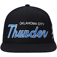 Casquette snapback noire Oklahoma City Thunder Hardwood Classics Script 2.0 pour homme de Mitchell & Ness