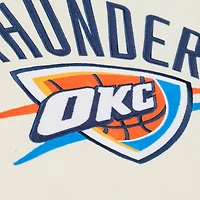 Men's Mitchell & Ness Cream Oklahoma City Thunder Hardwood Classics Chainstitch Premium Fleece Hoodie