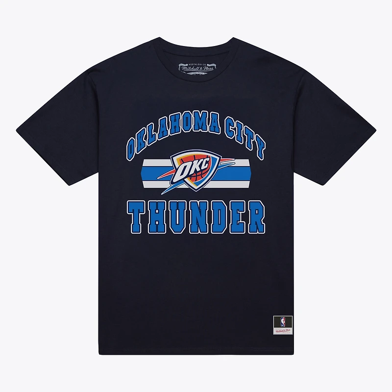 Men's Mitchell & Ness  Navy Oklahoma City Thunder Current Team Name Classic T-Shirt