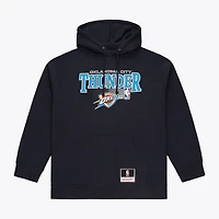 Sweat à capuche Mitchell & Ness bleu marine pour homme, avec logo et nom de l'équipe Oklahoma City Thunder.