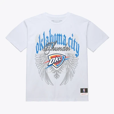 Men's Mitchell & Ness White Oklahoma City Thunder Old English Classic T-Shirt