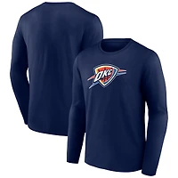 Men's  Navy Oklahoma City Thunder Primary Logo Long Sleeve T-Shirt