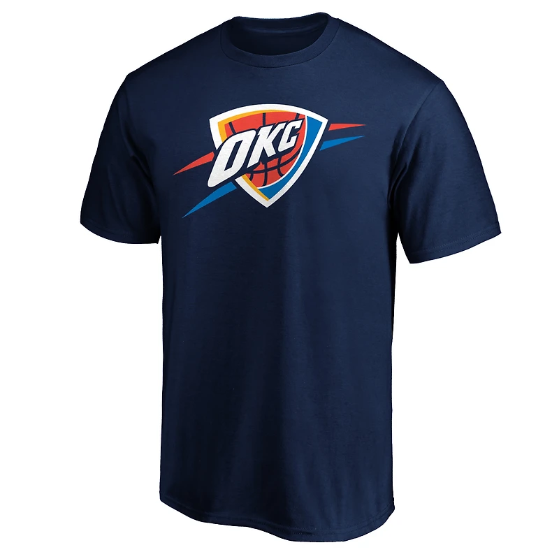 T-shirt bleu marine pour homme avec logo principal du Thunder d'Oklahoma City