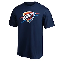 T-shirt bleu marine pour homme avec logo principal du Thunder d'Oklahoma City