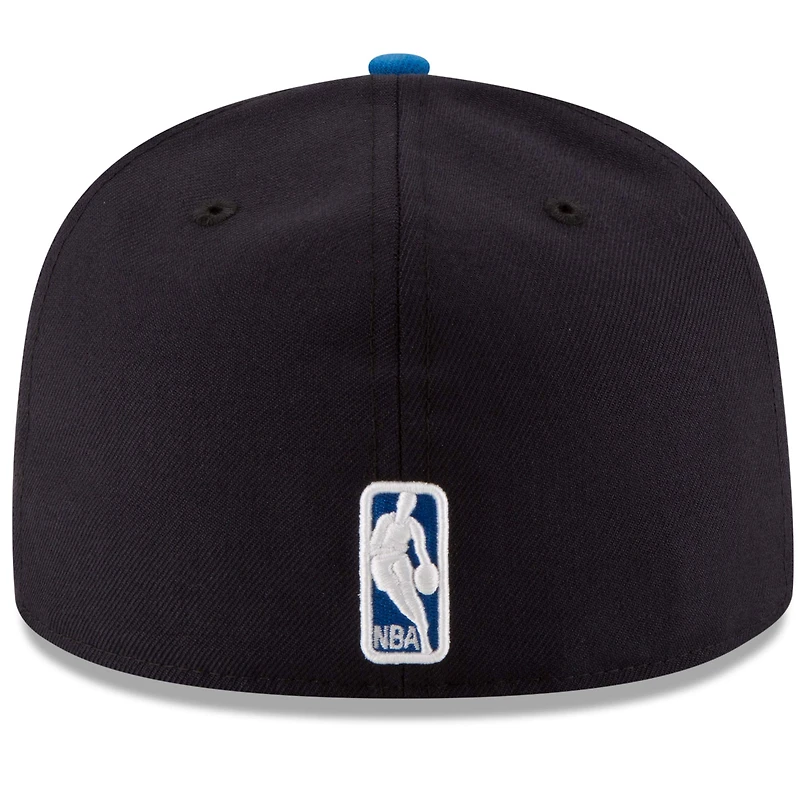 Men's New Era Black/Royal Oklahoma City Thunder Official Team Color 2Tone 59FIFTY Fitted Hat