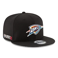 Casquette snapback New Era noire Oklahoma City Thunder 2026 NBA Playoffs 9FIFTY pour homme