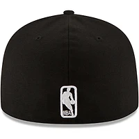 Men's New Era Black Oklahoma City Thunder & White Logo 59FIFTY Fitted Hat