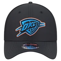 Casquette New Era Oklahoma City Thunder Night 39THIRTY Flex noire pour homme