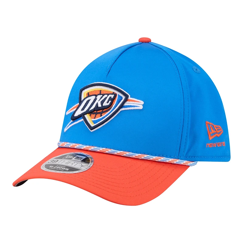 Men's New Era  Blue/Orange Oklahoma City Thunder Rope Two-Tone M-Crown A-Frame 39THIRTY Flex Hat