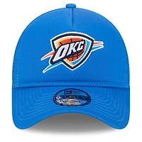 Casquette camionneur ajustable 9FORTY bleue New Era Oklahoma City Thunder Core pour homme avec logo en mousse sur le devant
