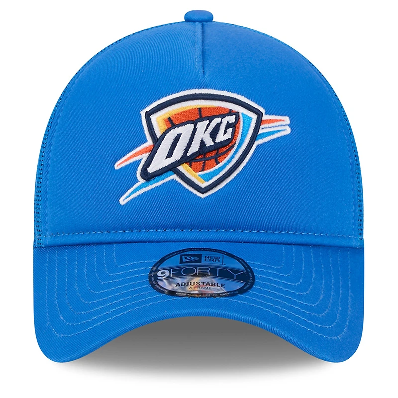 Casquette camionneur ajustable 9FORTY bleue New Era Oklahoma City Thunder Core pour homme avec logo en mousse sur le devant