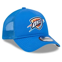 Casquette camionneur ajustable 9FORTY bleue New Era Oklahoma City Thunder Core pour homme avec logo en mousse sur le devant