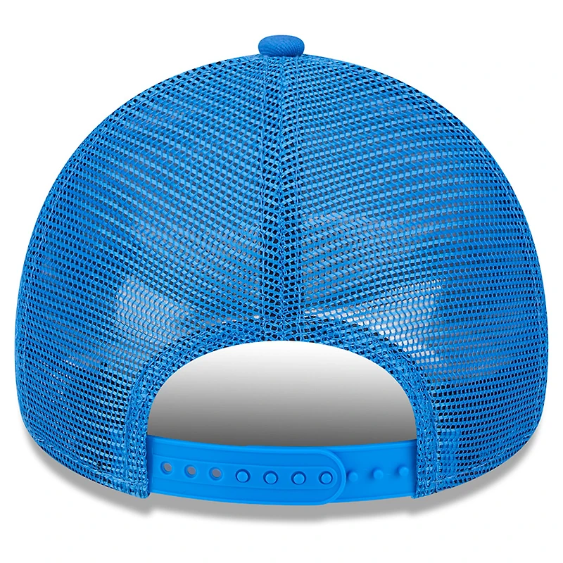 Men's New Era Blue Oklahoma City Thunder Core Logo Foam Front A-Frame 9FORTY Adjustable Trucker Hat