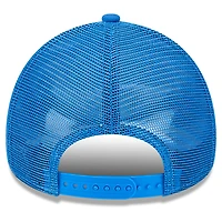 Men's New Era Blue Oklahoma City Thunder Core Logo Foam Front A-Frame 9FORTY Adjustable Trucker Hat