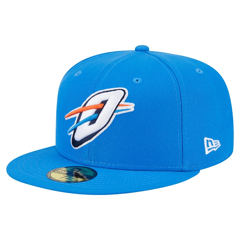 Casquette ajustée New Era Oklahoma City Thunder Deceptor 59FIFTY bleue pour homme