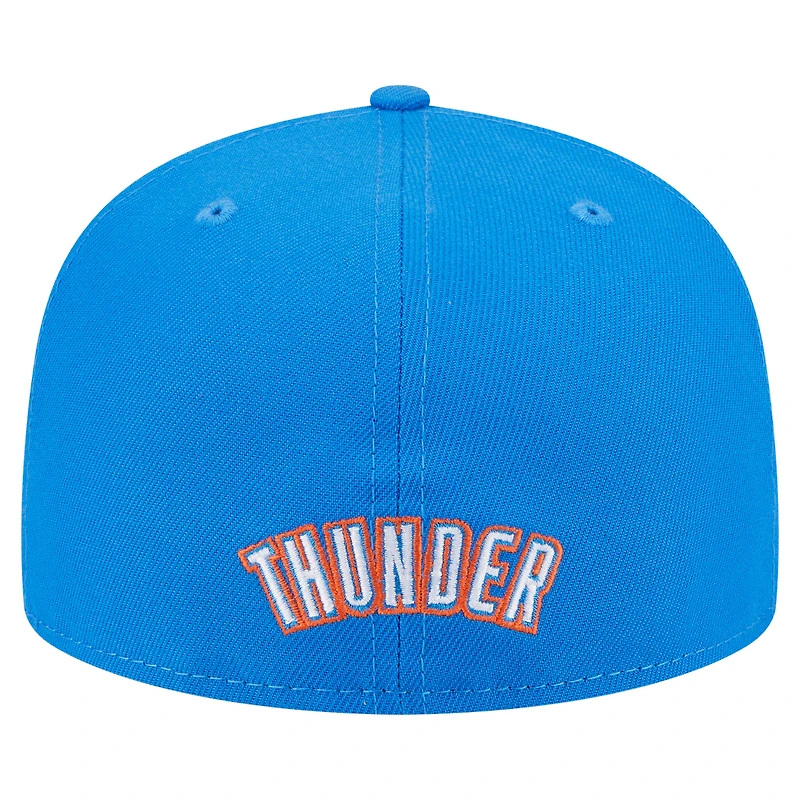 Casquette ajustée New Era Oklahoma City Thunder Deceptor 59FIFTY bleue pour homme
