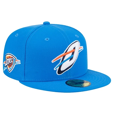 Casquette ajustée New Era Oklahoma City Thunder Deceptor 59FIFTY bleue pour homme