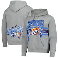 Men's New Era  Heather Gray Oklahoma City Thunder Injection Sport Classics Fleece Hoodie