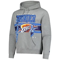 Sweat à capuche en polaire New Era Heather Gray Oklahoma City Thunder Injection Sport Classics pour homme