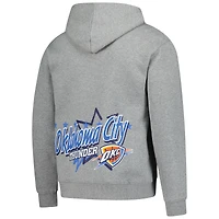 Sweat à capuche en polaire New Era Heather Gray Oklahoma City Thunder Injection Sport Classics pour homme