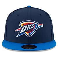 Men's New Era Navy/Royal Oklahoma City Thunder Official Team Color 2Tone 59FIFTY Fitted Hat