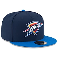 Men's New Era Navy/Royal Oklahoma City Thunder Official Team Color 2Tone 59FIFTY Fitted Hat