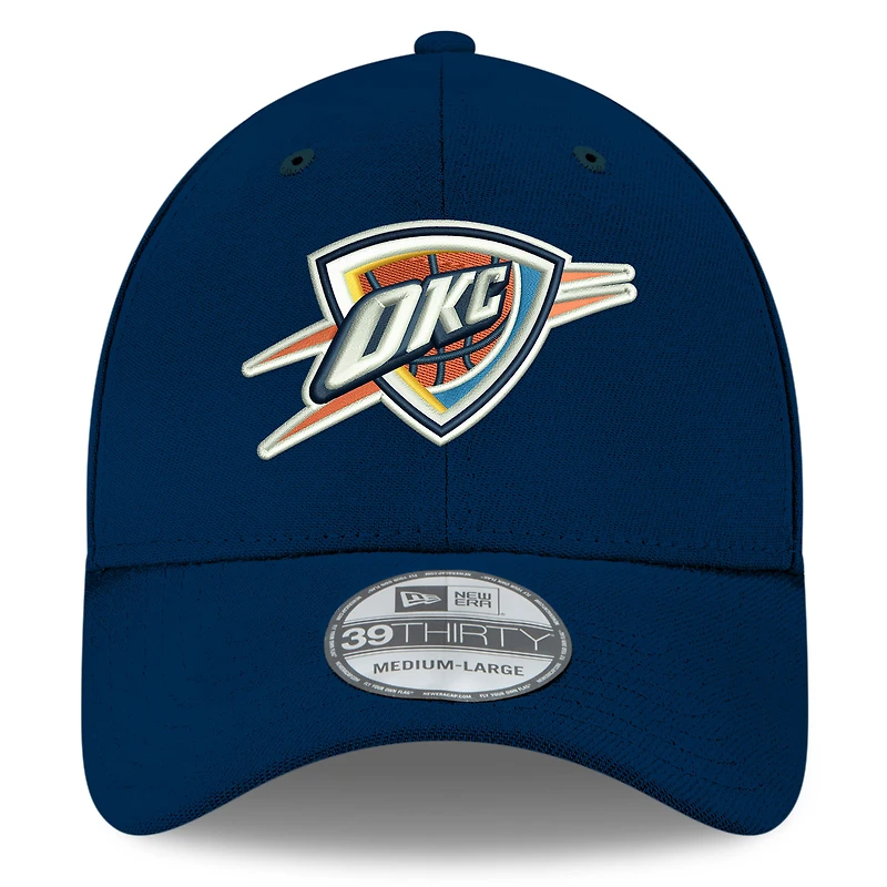 Casquette Flex 39THIRTY Oklahoma City Thunder Team Classic New Era pour homme bleu marine