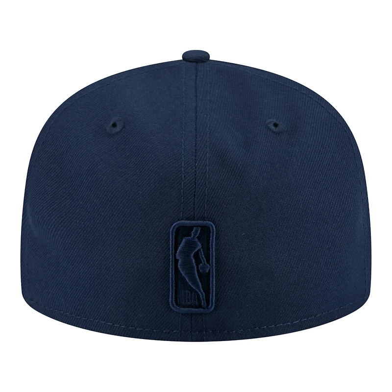 Men's New Era Navy Oklahoma City Thunder Tonal Color Pack 59FIFTY Fitted Hat