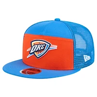 Men's New Era  Orange/Blue Oklahoma City Thunder Outdoor Split Panel 9FIFTY Snapback Hat