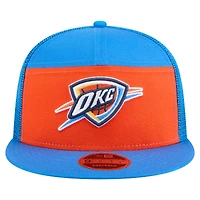 Men's New Era  Orange/Blue Oklahoma City Thunder Outdoor Split Panel 9FIFTY Snapback Hat