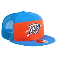 Men's New Era  Orange/Blue Oklahoma City Thunder Outdoor Split Panel 9FIFTY Snapback Hat