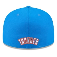 Men's New Era  White/Blue Oklahoma City Thunder 2025 NBA Tip Off Split Panel 59FIFTY Fitted Hat